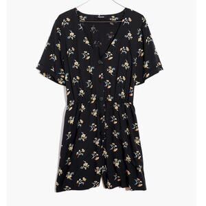 Madewell Button-Front Day Romper in Daisies